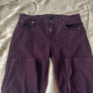 Modern American Men’s Slim Jeans. Purple/Red Color, Size 32x33